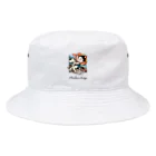 くまとむっち🦦のナポレオンな赤ちゃん（ロゴ有り） Bucket Hat