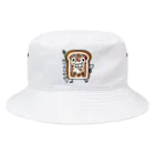 イラスト MONYAAT の食パンくんこげこげっち Bucket Hat