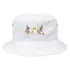 masumi maedaの寄り添う　オカメインコ　 Bucket Hat