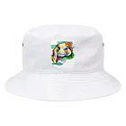 ホップステップジャンピングの垂れ耳うさぎのカラフルグッズ Bucket Hat