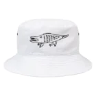 寂しげ夏のワニ Bucket Hat