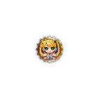 yellowAMIKO / studio gorillaSTARのAMIKO（pixelart）【にれなみゆうデザイン】Twitchバッジのバッジ（３か月バッジ） Tin Badge