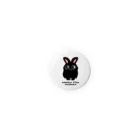 Manatee shopのRABBIT_Black_32mm Tin Badge