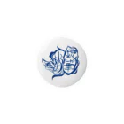 鏡華水月【公式】の【ウェブ限定】鏡華水月公式ロゴ入りグッズ【青】 缶バッジ