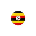 お絵かき屋さんのウガンダの国旗 Tin Badge