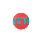 YETIMEETSのYeti meets girl (red) 缶バッジ