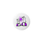 san3_tamtamの車いすバスケ　LOW&HIGH（紫） Tin Badge