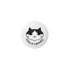 向日葵きのこの白黒はちわれ猫「はちろう」 Tin Badge