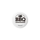 福島バーベキュー協会SHOPの福島BBQ協会Circleロゴ黒文字 Tin Badge