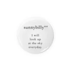 HANDMADE   『sunnybilly』のシンプルロゴ Tin Badge