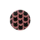 Hakubeiのシッポの🐱ゆいちゃんぺ(ドット柄ピンク) Tin Badge