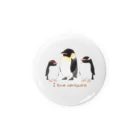 竜の工房・翔 -SUZURI SHOP-のI Love Penguins 缶バッジ