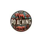 STOP POACHNGのSTOP POACHNG（缶バッジ専用イラスト） 缶バッジ