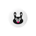 rocoのBLACK BUNNY 001 てへぺろ 缶バッジ