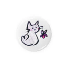 猫花すみれの猫とすみれ Tin Badge