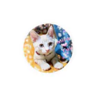 猫しゃちょうのふわふわのお友達ミロちゃんin北海道 Tin Badge