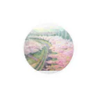 志瓜のSUZURIの桜の海 Tin Badge