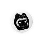 腹ペコ黒蟲の黒イヌフード Tin Badge