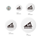 stereovisionのヒックス・ヘキサゴン Tin Badge :size comparisons (32mm, 44mm, 56mm, 75mm)