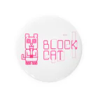 Rabbithumanaspetsの#BLOCKCAT（赤） Tin Badge