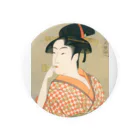 寿めでたや(ukiyoe)のUkiyoe　Utamaro Tin Badge