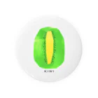 花と女性のイラストレーションのキウイ（kiwifruit）2022 Tin Badge