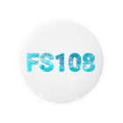 FS108(ファンタジスタ入れ歯)イラスト　絵描きのFS108　水ロゴ 缶バッジ