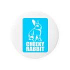 CHEEKY RABBITのCR003_CheekyRabbit_blue 缶バッジ