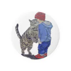 jw.kura@Instagramの猫×子供 Tin Badge