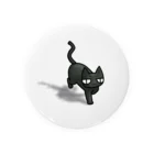 どうぶつファミリーの黒猫おはぎの散歩 Tin Badge