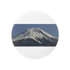 下田村の冠雪した富士山 Tin Badge