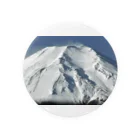 下田村の冠雪した富士山_003 Tin Badge