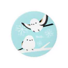 tsukiotoの2匹のシマエナガ Tin Badge