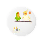 LittleLoroのCotolyrica ルチノーオカメインコとラブバード コザクラインコ Tin Badge