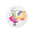 ヤシマロパのしょっぷの春の宇宙に住む少女 Tin Badge