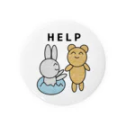 micomoのうさぎとくま(HELPカラー) Tin Badge