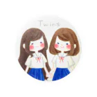 すずのTwins Tin Badge