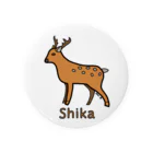 MrKShirtsのShika (シカ) 色デザイン 缶バッジ