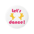 MIlle Feuille(ミルフィーユ) 雑貨店のシルエットドッグ_Let’s dance! Tin Badge