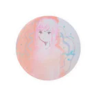 nosukeのピンクの女の子 Tin Badge