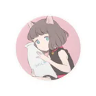 ゆずれもんのねこ少女と牛乳 Tin Badge