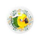 mariechan_koboの030 ナナイロメキシコインコ オレンジ小花のリース Tin Badge