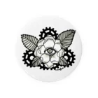 MaAya（マアヤ・真綾堂・造形藥師）の目玉蝶花の図案 Tin Badge