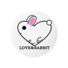 kazeou（風王）のLOVE＆RABBIT缶バッジ(75mm) Tin Badge