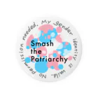 生存しよ！のsmash the patriarchy! トランスジェンダーフラッグカラー 缶バッジ