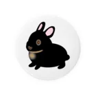 whiterabbit2010のうさぎ　ブラックオター 缶バッジ