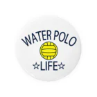 sports_tower スポーツタワーの水球(すいきゅう)(water polo)・アイテム・デザイン・Tシャツ・チームT・かっこいい・かわいい・クラブT・球技・得点・ボール・選手・ポジション・部活・スポーツ・シンプル・チームワーク Tin Badge