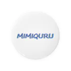  #satisfyingのMIMIQURU ミミキュル　ブルー夏文字 缶バッジ