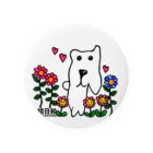 nanohana-kiiroのお花とシロクマさん Tin Badge