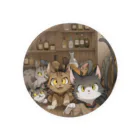 彼処AIのAI絵猫アニメ風 缶バッジ